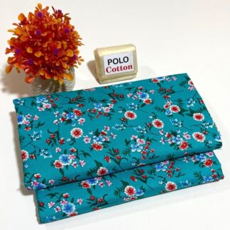 Polo Cotton Floral Blue Suit for Women