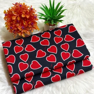 Red Heart Printed Suit for Women Dark Navy 2M