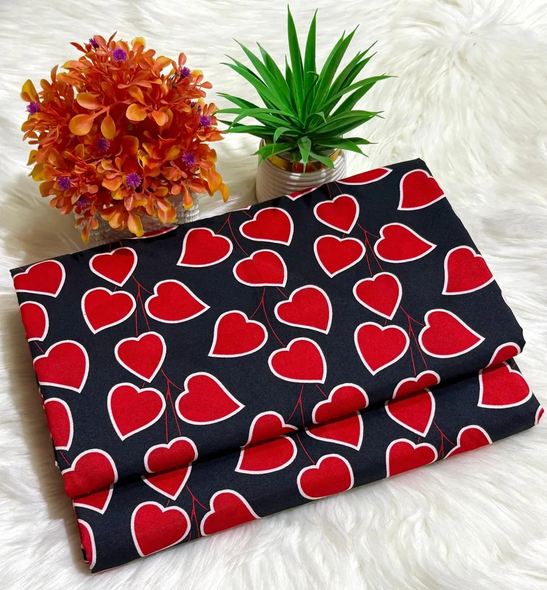 Red Heart Printed Suit for Women Dark Navy 2M