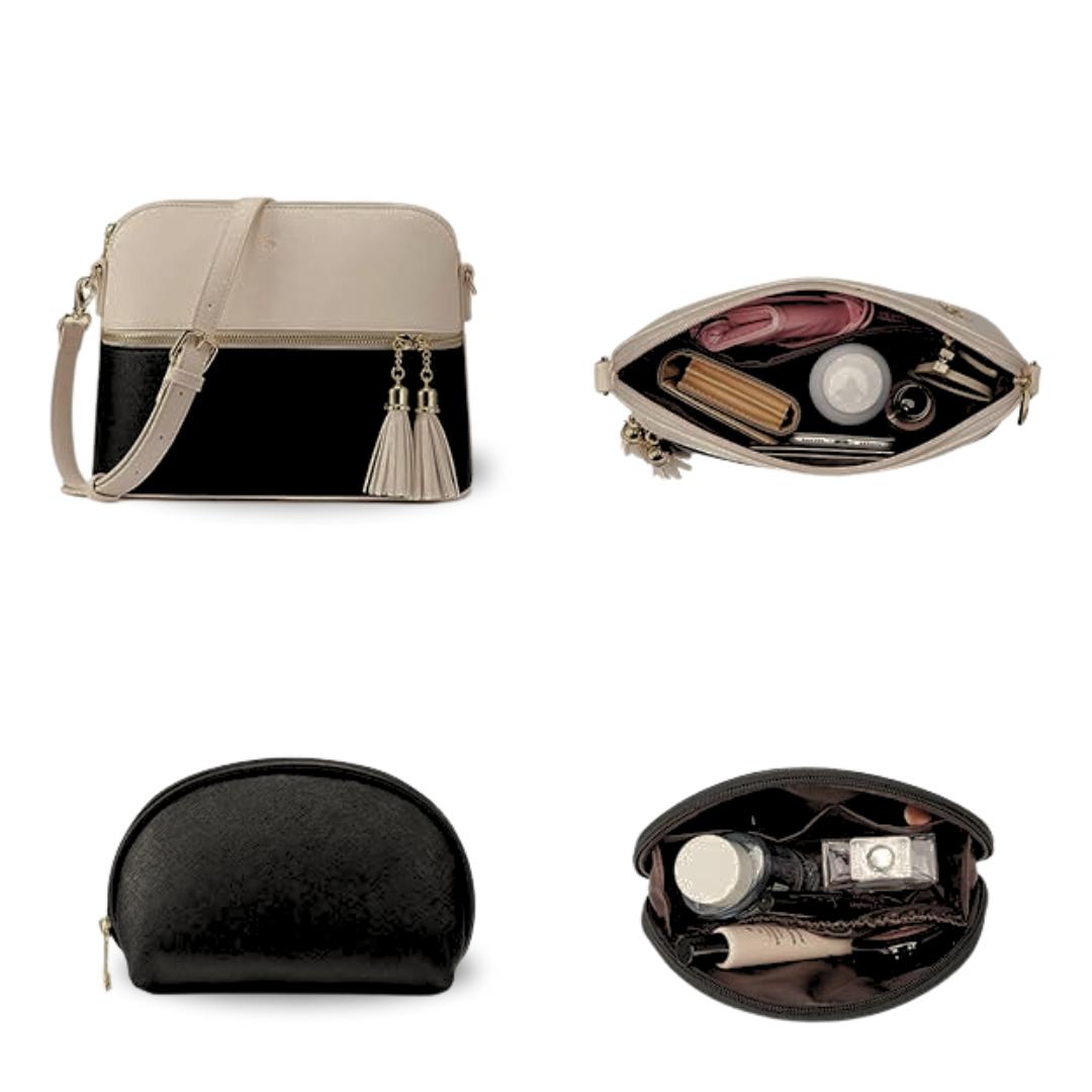 Modern Leather Handbag - White, Elegant Finish - Image 2