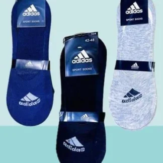 Adidas Sport Socks Pack of 3 Cotton Navy Black Grey