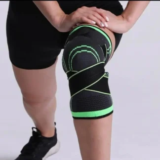 Flexible Knee Support Green Black Gym Workout
