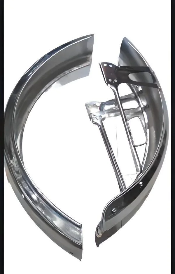 Honda 70cc Mudguard Set Silver Metal