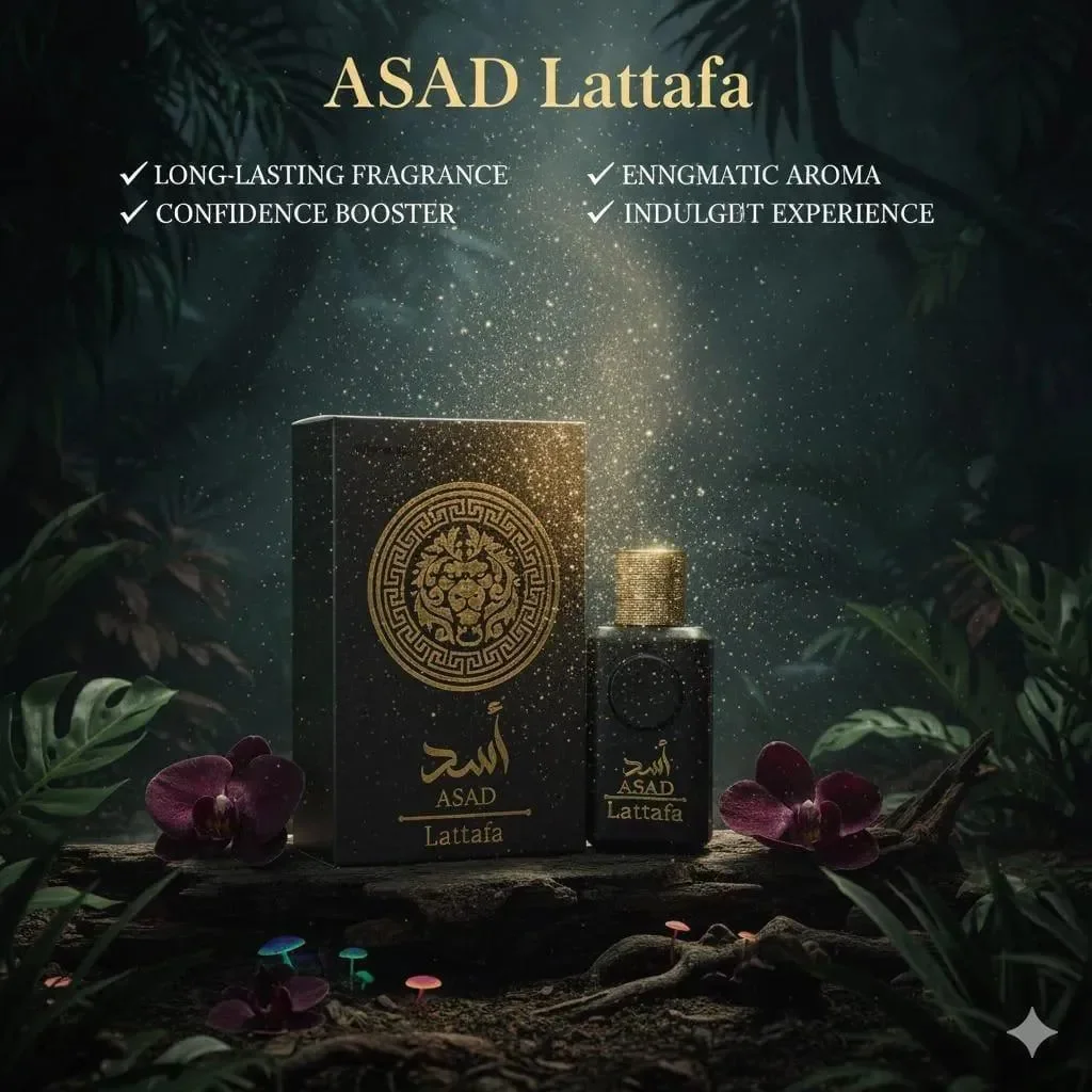Lattafa Asad Eau de Parfum Black Unisex 100ml 5