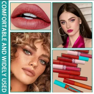 Matte Lip Gloss Duo Red Pink Long Lasting