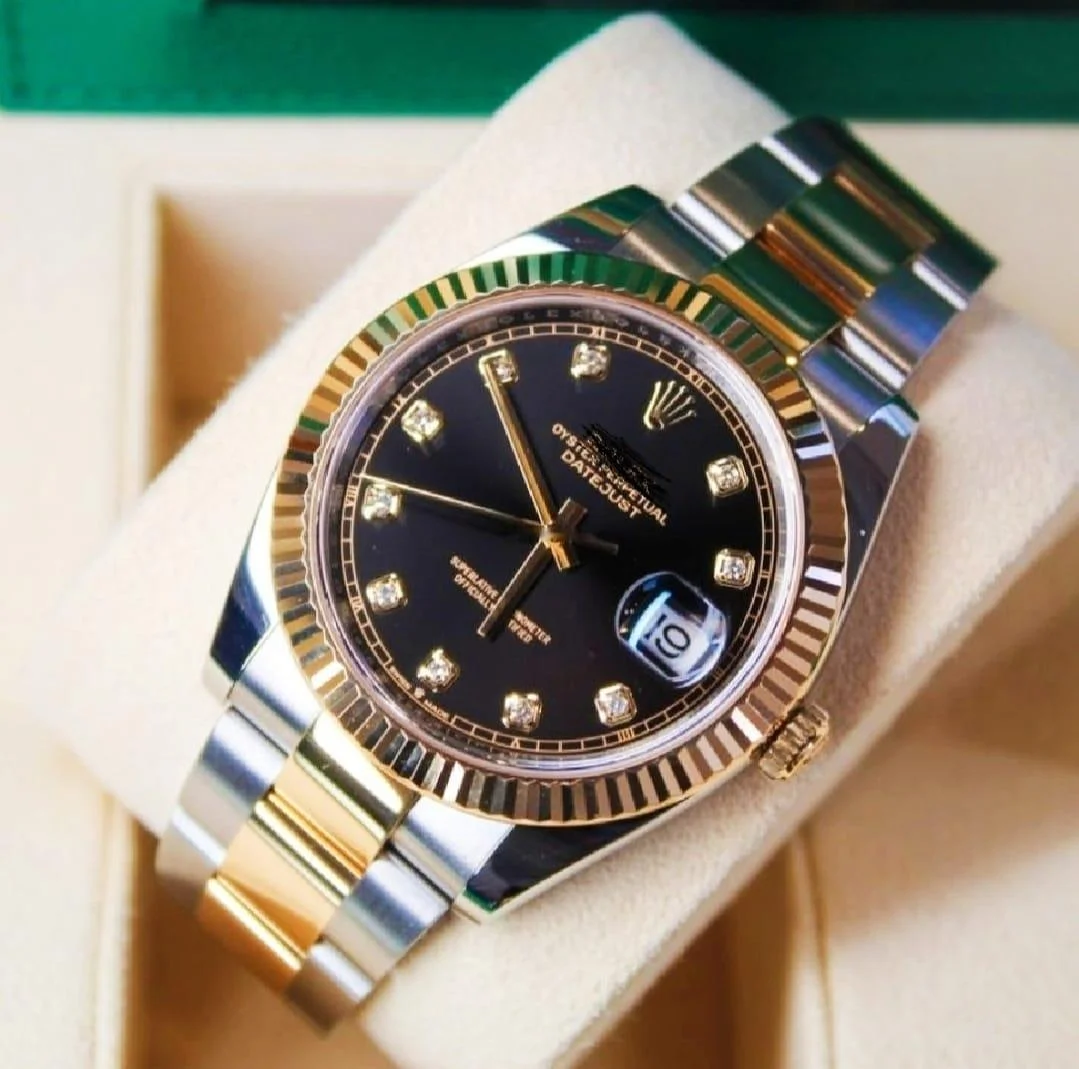 Men's Luxury Watch Black Diamond Dial 41mm Stainless Steel 3