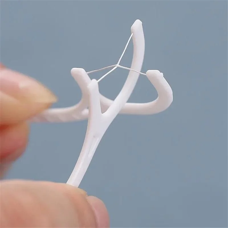 Premium Quality Dental Floss Tooth Picks White ABS Plastic 2
