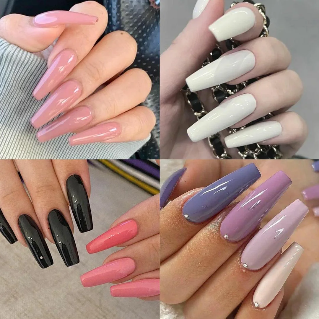 Premium Quality Fake Nails Multicolor Acrylic for Pakistani Women