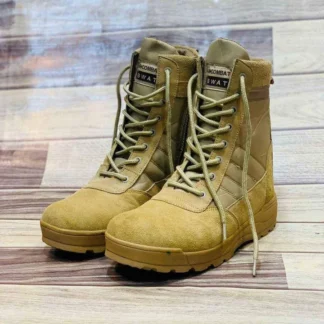 Sophisticated Beige Leather Boots for Men