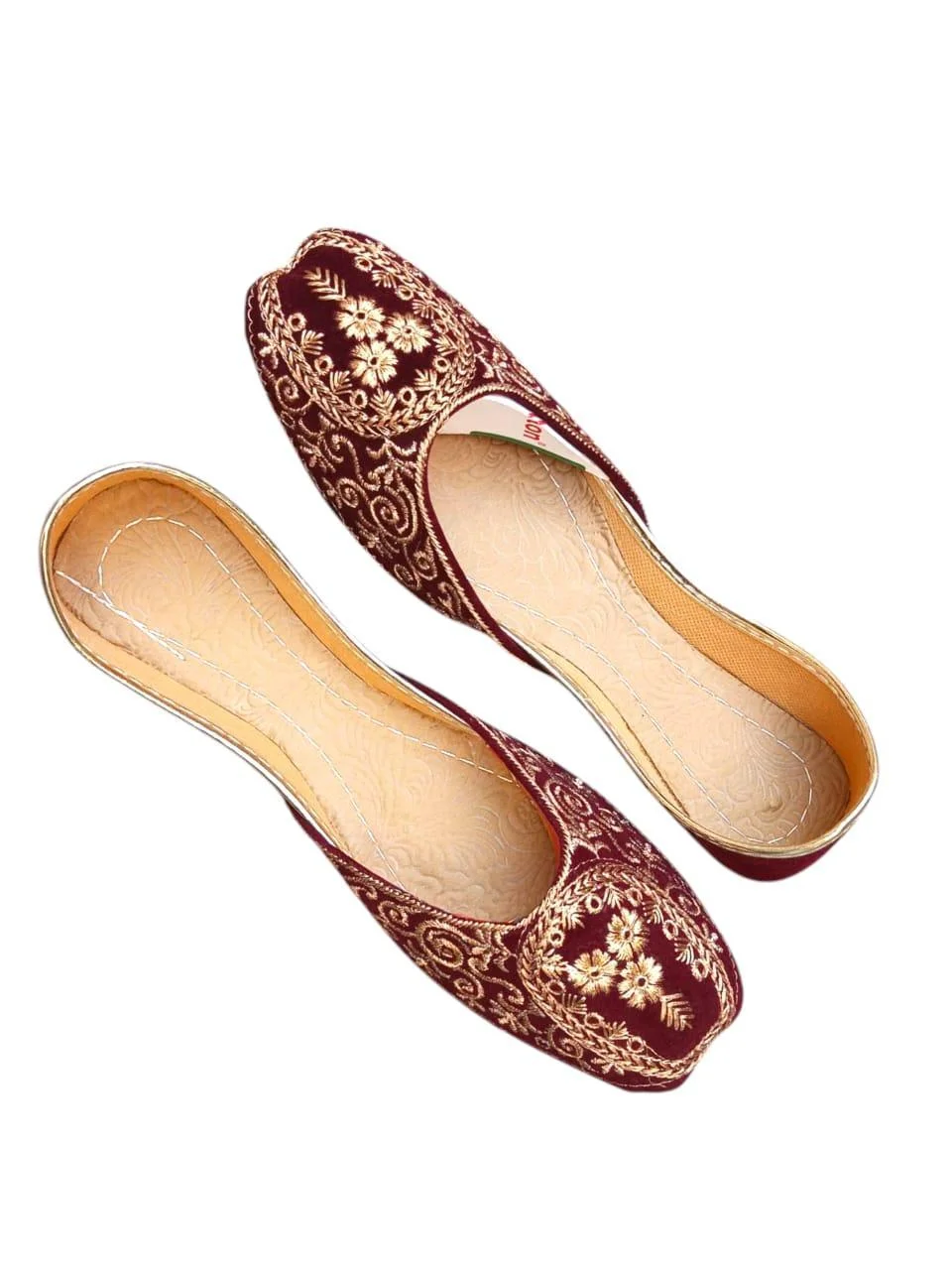 Women Velvet Khussa with Gold Thread Work - Online in Pakistan 2